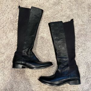 Frye Leather Pull On Boots Black 7